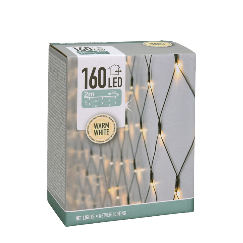 Load image into Gallery viewer, Netverlichting led warm wit 160 leds 1x2m
