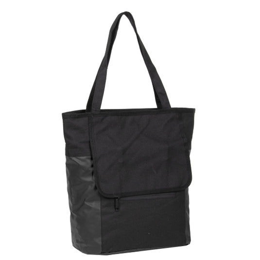 Bike carbon waterafstotende shopper fietstas 21l zwart