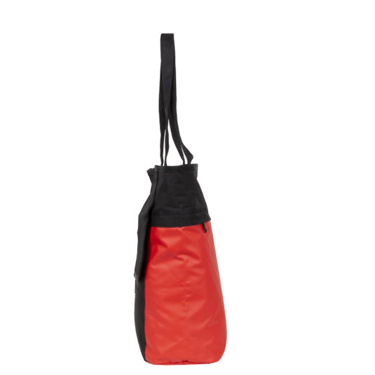 Bike carbon waterafstotende shopper fietstas 21l rood