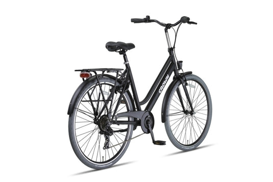 Crown new york 28 inch 53 cm dames 7v v-brakes matzwart