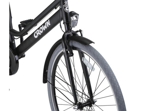 Crown new york 28 inch 53 cm dames 7v v-brakes matzwart