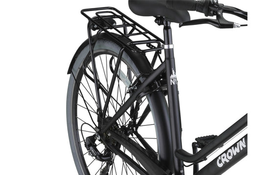 Crown new york 28 inch 53 cm dames 7v v-brakes matzwart