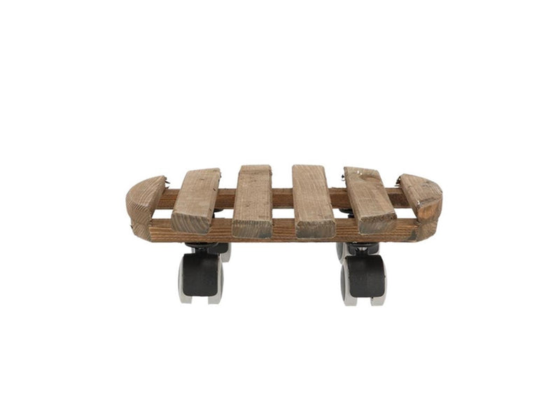 Load image into Gallery viewer, Esschert design plantentrolley bruin rond indoor ã˜29cm
