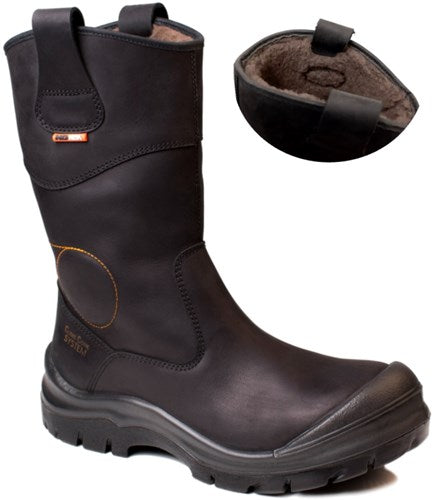 No risk werklaars crowheart teddy gevoerd xw metaalvrij s3 | zwart | maat 45 - 00.071.030.45