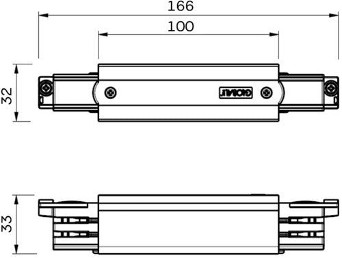 Afbeelding laden in galerijviewer, Nordic aansluitstuk tbv.rail zwart midden 3-fas 5050023
