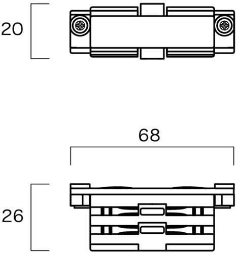 Afbeelding laden in galerijviewer, Nordic koppelstuk tbv. rail zwart 3-fasen 5050027
