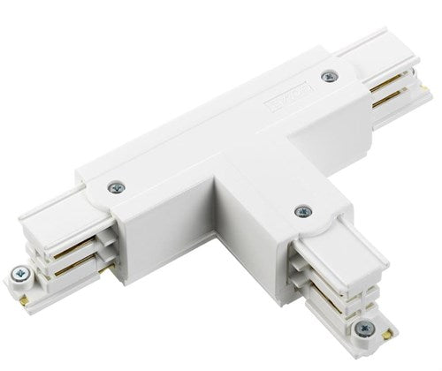 Afbeelding laden in galerijviewer, Nordic t-stuk vast 90gr. tbv. rail wit links 5050050
