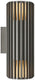 Enzo nordlux wandlamp aludra rond dubbel 2x e27 zilver antraciet ip54 - 4800944