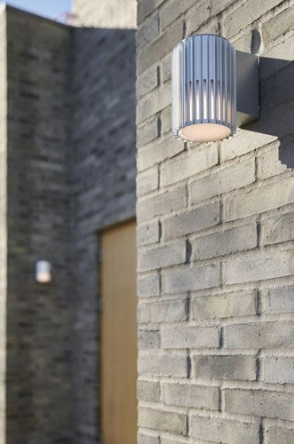 Afbeelding laden in galerijviewer, Enzo nordlux wandlamp aludra rond e27 zilver antraciet ip54 - 4800941

