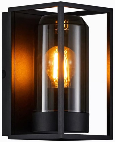 Afbeelding laden in galerijviewer, Enzo nordlux wandlamp griffin e27 zwart ip44 - 4800905
