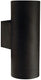 Enzo nordlux wandlamp tin maxi double 2x gu10 zwart ip54 - 4800936