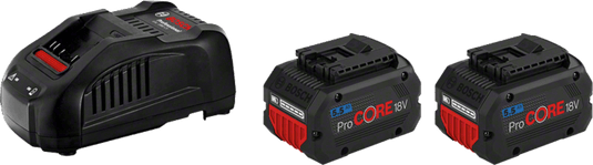Bosch blauw 18v starterset met 2 accu's procore18v 5.5ah + lader gal 1880 cv - 1600a0214c