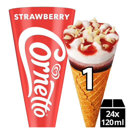 Ola cornetto aardbei (24x 125 ml)