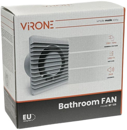 Afbeelding laden in galerijviewer, Enzo orno badkamer - toilet ventilator wit 125mm + timer - 8611060
