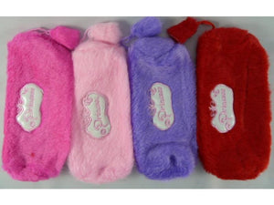 Etui pluche 20x7 cm kleuren: hard roze,zacht roze, paars, rood