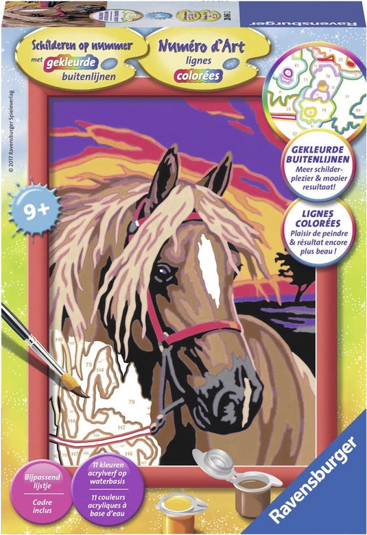 Ravensburger schilderen op nummer schilderen op nummer met paard, maak je eigen schilderij