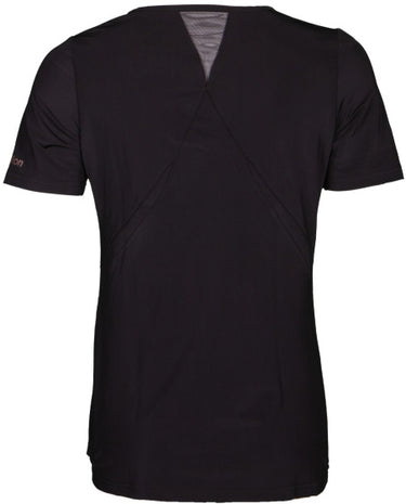 Papillon fitness shirt s sl v-neck dames zwart maat s