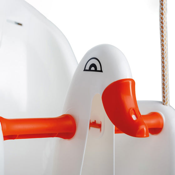 Load image into Gallery viewer, Paradiso toys Baby schommelzitje Zwaan wit oranje
