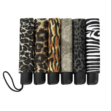Impliva falconetti paraplu opvouwbaar mini size dierenprint assorti