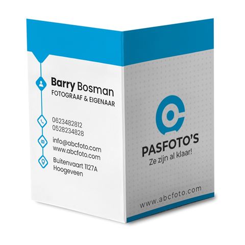 Benel pasfotomapjes wit met print 1000 st.