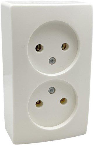 Peha opbouw stopcontact dubbel lw - 4678965