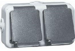 Peha swd opbouw stopcontact dubbel horizontaal - 4657962