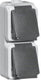 Peha swd opbouw stopcontact dubbel verticaal - 4657961