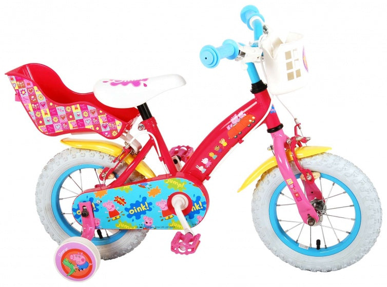 Load image into Gallery viewer, Peppa Pig Kinderfiets - Meisjes - 12 inch - Roze - Twee handremmen

