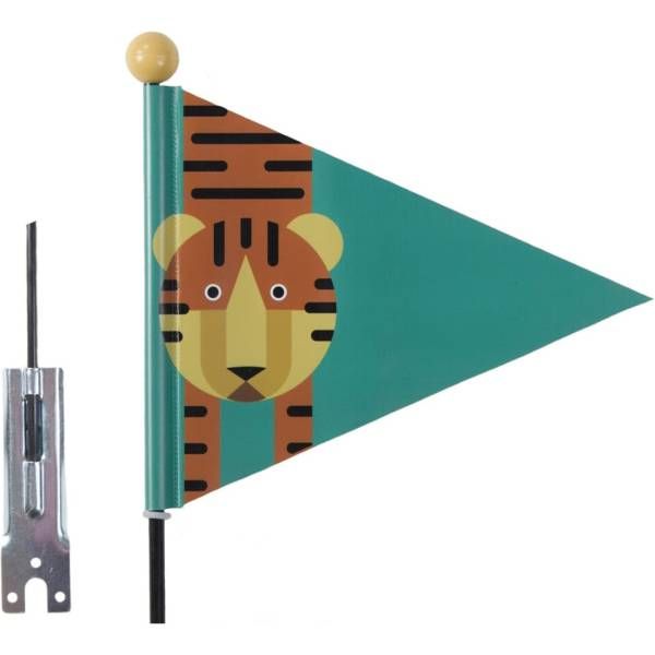 Load image into Gallery viewer, Beveiligingsvlag Pexkids Tiger Green met tijgerprint
