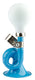 Fietshoorn lokken pexkids - blauw met een witte bal