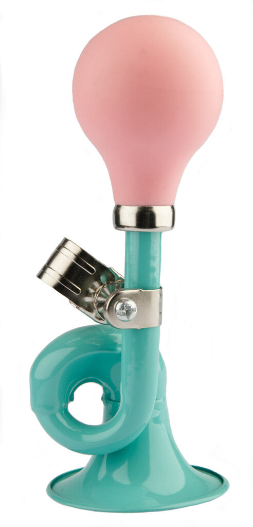 Load image into Gallery viewer, Fietshoorn lokken pexkids - groen met roze bal

