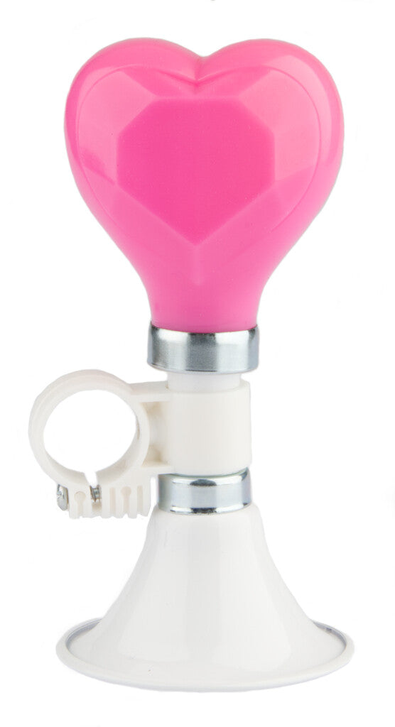 Load image into Gallery viewer, Fiets Hupe Pexkid's hart - Wit met een roze eekhoorn
