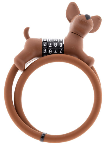 Pexkids kabelslot combo flappie de waakhond ø1x60cm, bruin