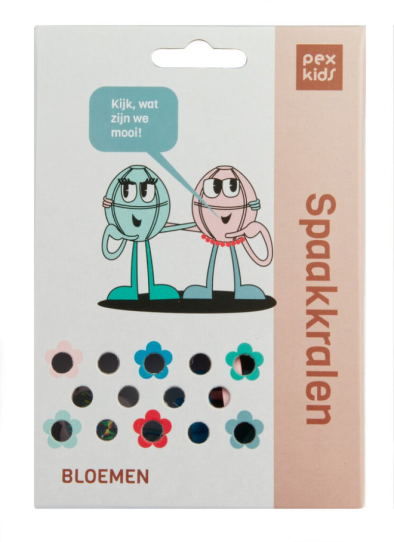 Load image into Gallery viewer, Bicycle sprak kralen Pexkid's Flowers gesorteerd 4-kleurig (12 stuks op kaart)
