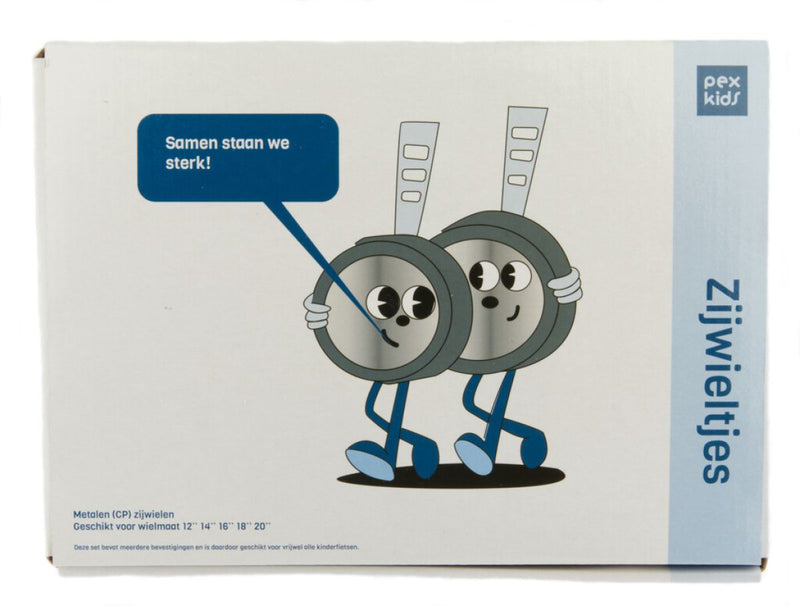 Load image into Gallery viewer, Zijwielen Pexkids 12-20 Chroom
