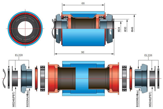 Fsa pf30 bb30 bottom bracket adapter