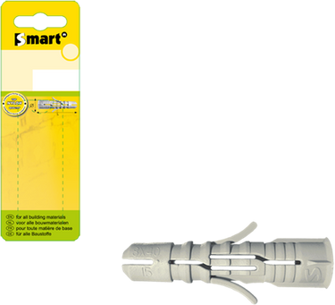 Pgb-europe smart | nylon plug met boord ø 8x40 grijs | 12 st sm00bpn00080040h
