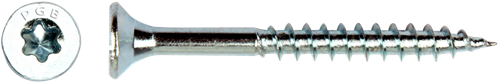 Pgb-europe pgb-fasteners spaanplaatschroef vzk-t deeldraad snijpunt verzonken kop ø6,0x120 zn tx30 | 100 st | pgwvtg001006001202