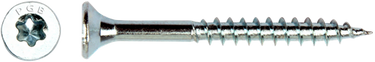 Pgb-europe pgb-fasteners spaanplaatschroef vzk-t deeldraad snijpunt verzonken kop ø6,0x140 zn tx30 | 100 st | pgwvtg001006001402