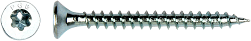 Pgb-europe pgb-fasteners universele spaanplaatschroef vk-t voldraad verzonken kop ø4,0x30 zn tx20 | 200 st | pgwvtv001004000303