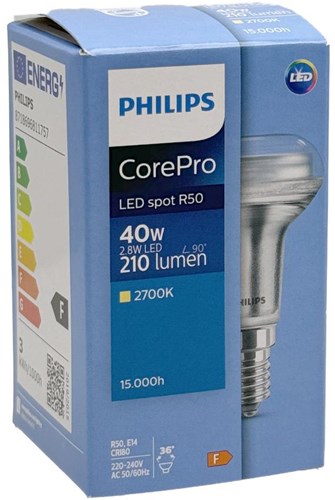 Afbeelding laden in galerijviewer, Philips corepro r50 2,8w-40w 827 e14 - led3302
