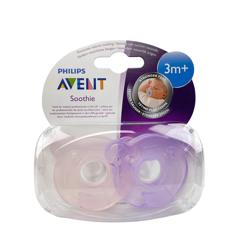 Afbeelding laden in galerijviewer, Philips fopspeen avent soothie roze paars 2 stuks
