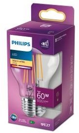 Load image into Gallery viewer, Philips led lamp transparant - 60 w - e27 - warmwit licht
