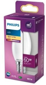 Afbeelding laden in galerijviewer, Philips led lamp - kaarslamp met e14 fitting - warmwit licht: 2700k - 60w - mat glas
