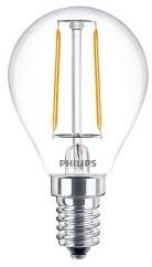 Philips led kogel e14 2-25w 2700k filament helder blister - 5101502