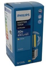 Philips led kogel e27 3,4-40w 2700k filament helder dimbaar - led3746