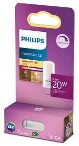 Load image into Gallery viewer, Philips led steek g4 12v 2,1-20w 2700k mat dimbaar blister - 5104124
