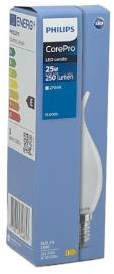 Load image into Gallery viewer, Philips led tipkaars e14 2,2-25w 2700k filament mat - led3722
