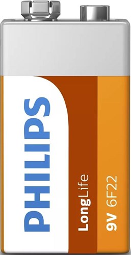 Afbeelding laden in galerijviewer, Philips longlife 9v batterij 6f22 blister 1 - 3111025
