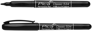 Pica 533 46 permanent pen | 0,7mm | rond | zwart | 10 stuks - pi53346